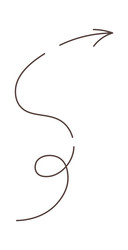 Curved lined arrow Royalty Free Vector Image - VectorStock