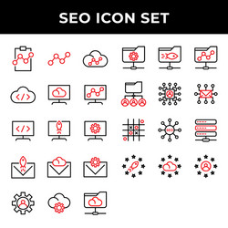 Search engine optimization icon set include vector