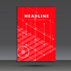 Abstract pattern of lines and circles title page vector