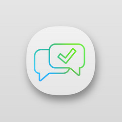 approved chat app icon vector