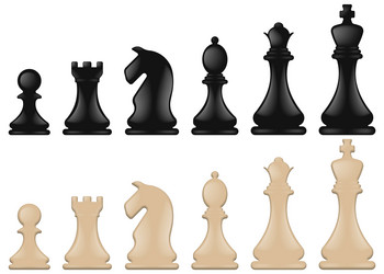 Chess pieces icon icons king queen rook vector