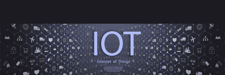 internet of things iot and networking concept vector image