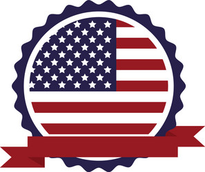 United states america flag in lace vector