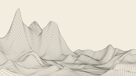 abstract 3d illuminated distorted mesh sphere vector image
