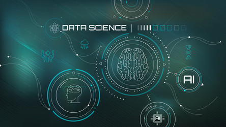 visualization of big data in science vector image