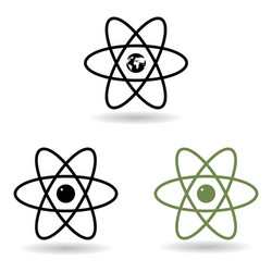 Hydrogen atom bohr model Royalty Free Vector Image