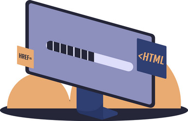 isolated loading programming vector image