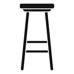 kitchen chair icon simple interior vector