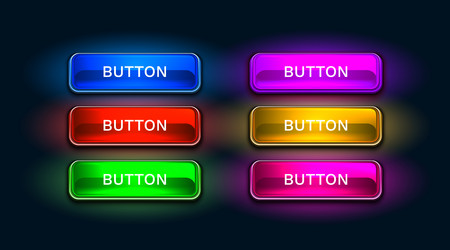 light button frame label event web bar buttons vector image
