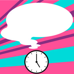 presenter with conversation bubble showing new vector image