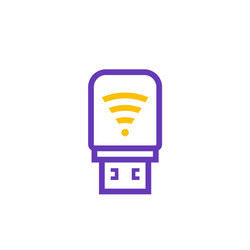 usb 4g lte modem icon vector