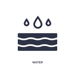 water icon on white background simple element Vector Image