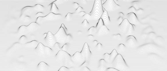 Abstract background with distorted line shapes vector