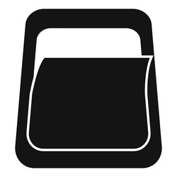 black file folder icon representing data storage vector image