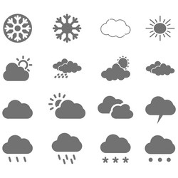 clouds icons set of in different form vector image
