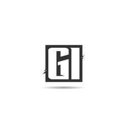 initial letter gi logo template design vector