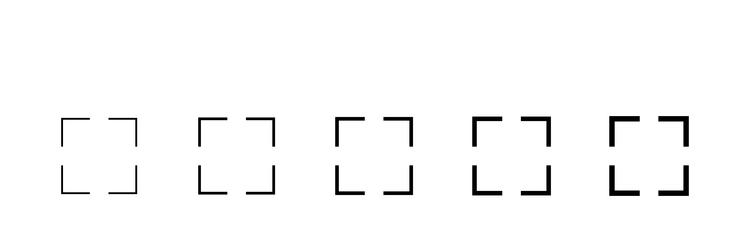 scan frame icon set with different thickness vector image