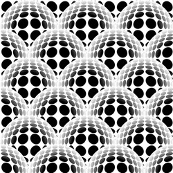 Sphere circles abstract monochrome pattern vector