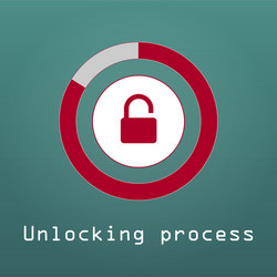 unlocking process personal data security vector