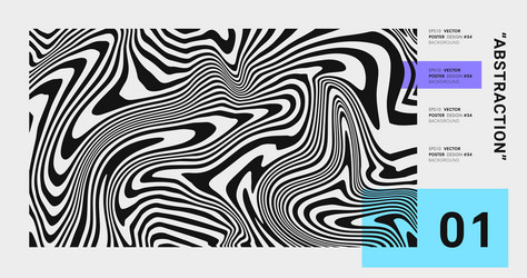 abstract distorted wavy stripes pattern design vector image