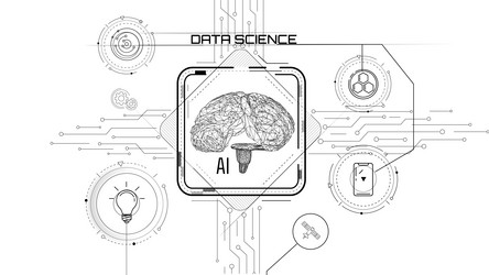 artificial intelligence testing virtual interface vector image