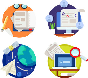 creating and correcting articles vector image