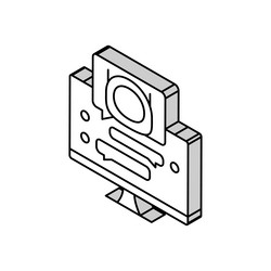 dialog chat bot isometric icon vector image