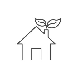 eco house related linear icon vector