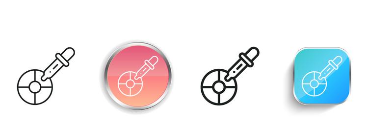 eyedropper icon thin linear regular and button vector image