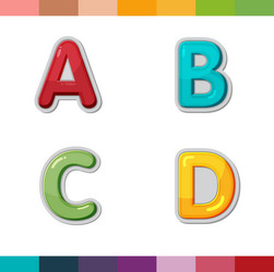 font cute design cartoon style set 01 Vector Image