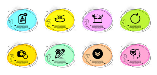 full rotation synchronize and scroll down icons vector image