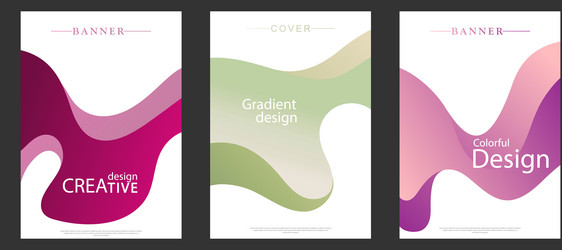 gradient design template colorful banner vector image
