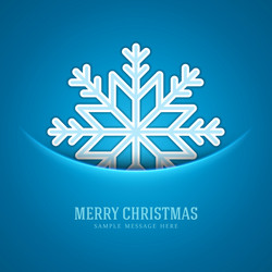 Merry christmas card and snowflake decoration vector