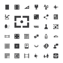 33 square icons vector