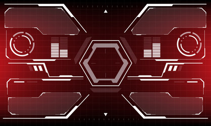 hud sci-fi interface screen view white circular vector image
