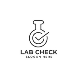 lab check logo design template vector