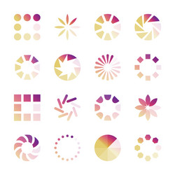 load indicators collection loading icons vector image