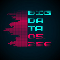 big data concept poster with the visualization vector image