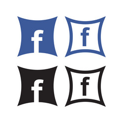 Blue letter f icon Royalty Free Vector Image - VectorStock