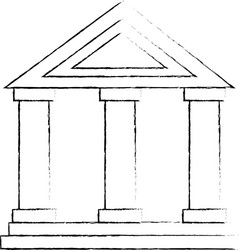 building with columns icon vector image