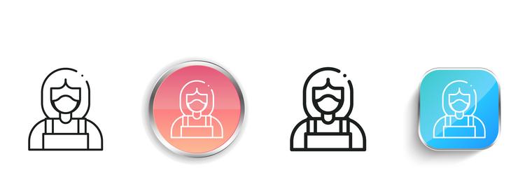 cleaner icon thin linear regular and button style vector image