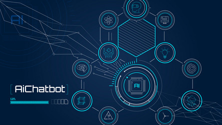 conceptual technology with chatbot artificial vector image