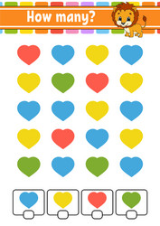 counting game for children happy characters vector image