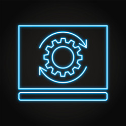 Software updates neon icon in line style vector
