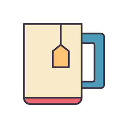 Tea cup related icon vector