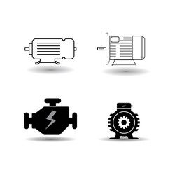 Electric motor icon Royalty Free Vector Image - VectorStock