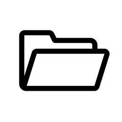 Open file folder icon vector