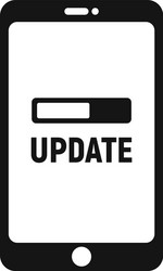 smartphone update icon simple style vector