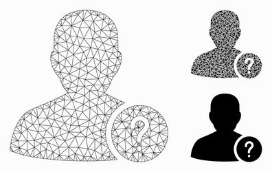 user status mesh carcass model and triangle vector image