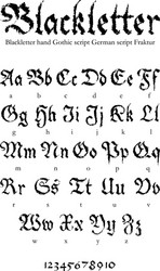 Star Gothic Script Rock star gothic font Royalty Free Vector Image
